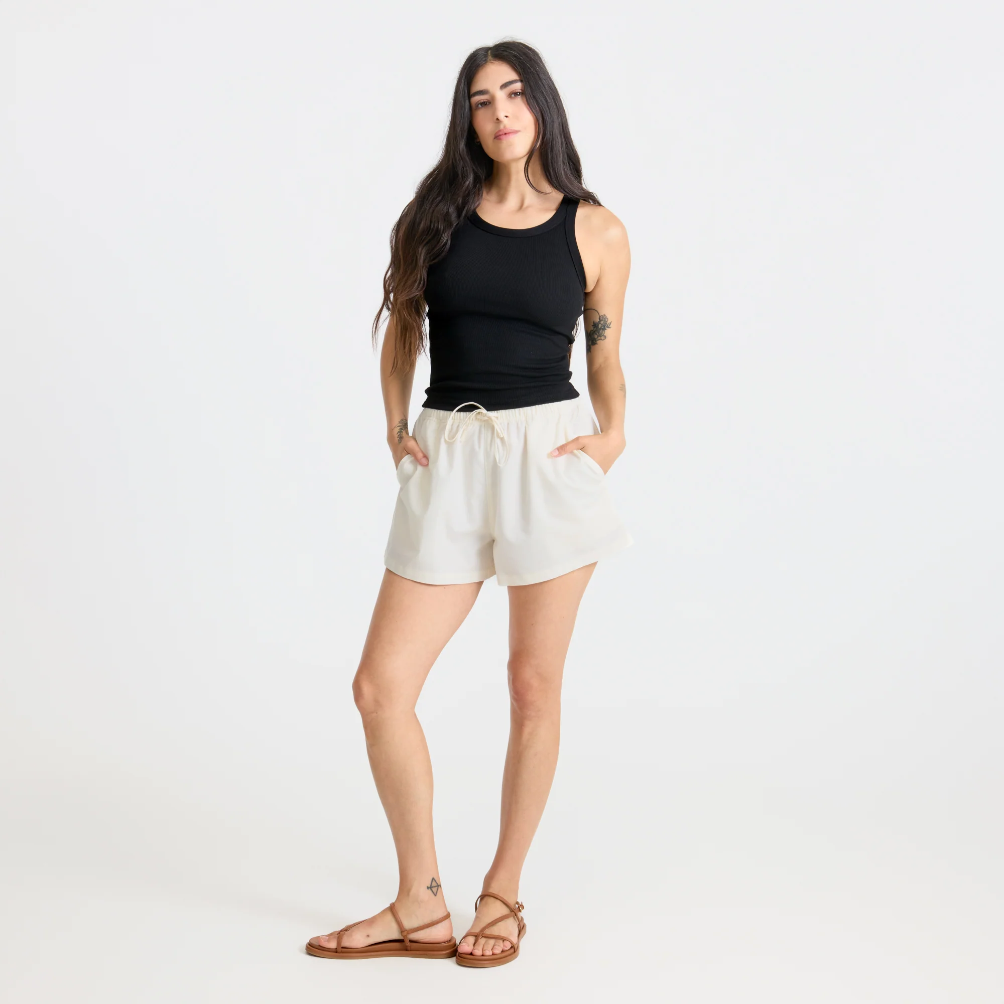 Wind Worn Tank Top - Black