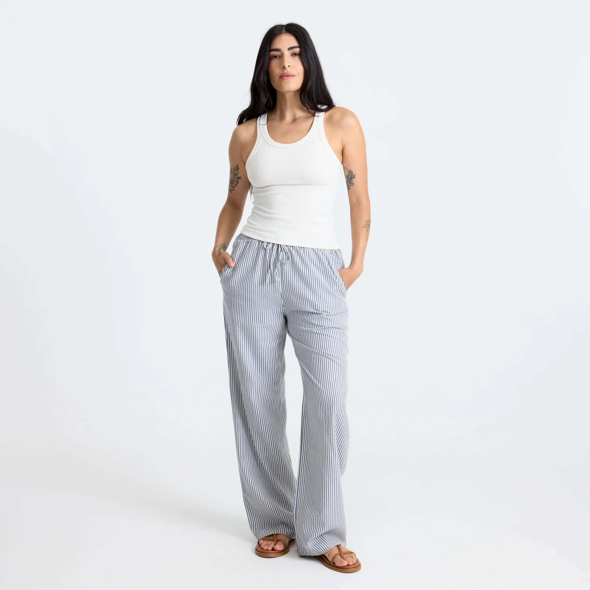 Wind Worn Tank Top - Bone