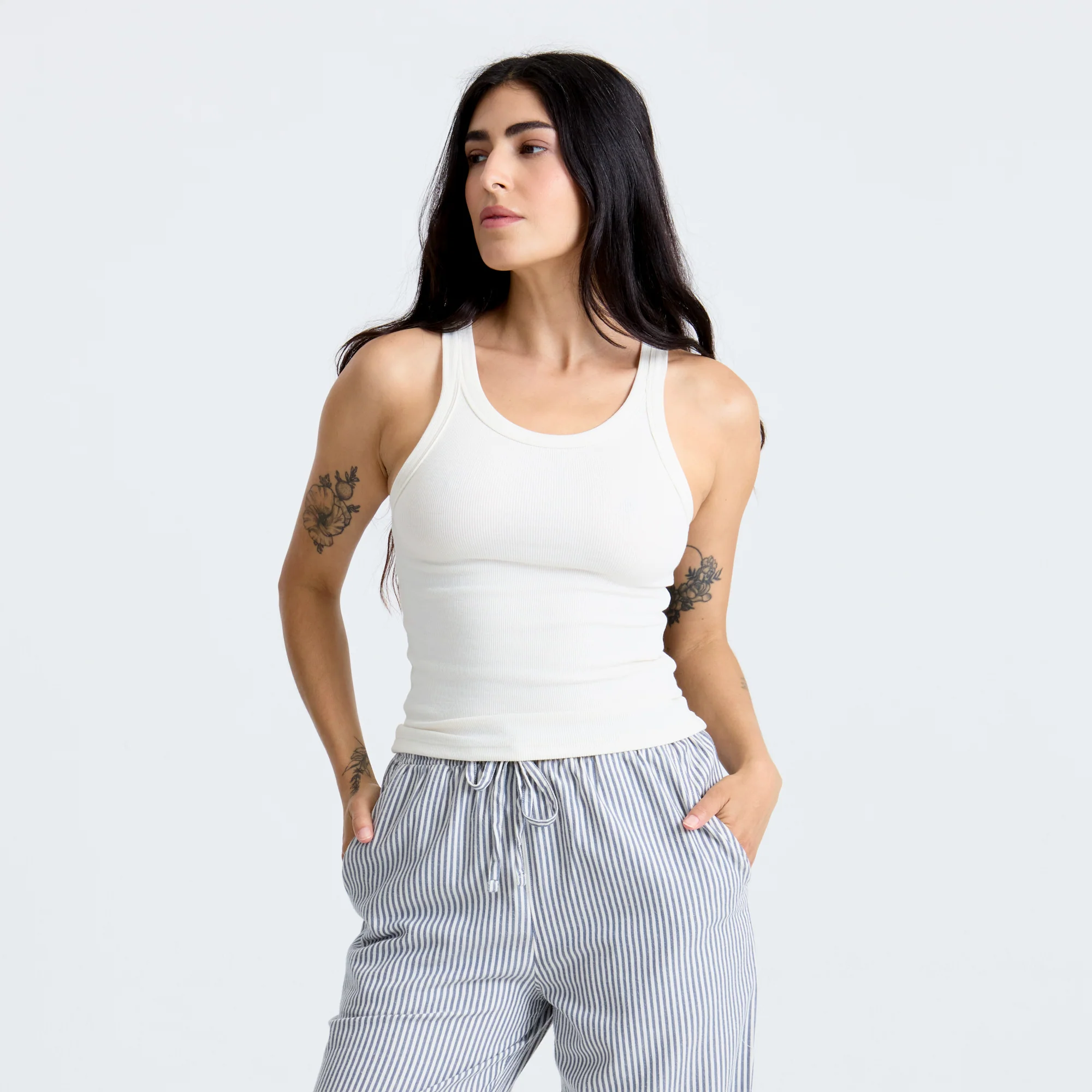 Wind Worn Tank Top - Bone - Image 2
