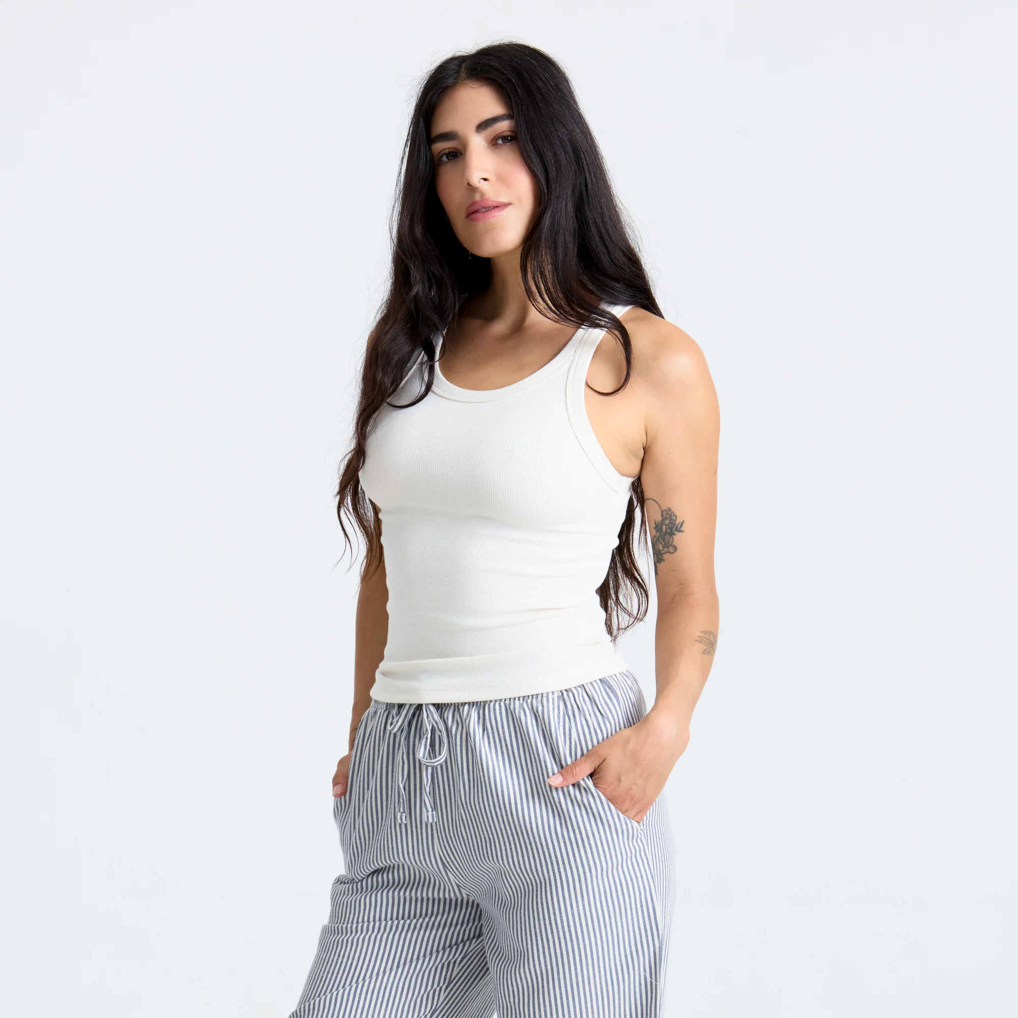 Wind Worn Tank Top - Bone - Image 4