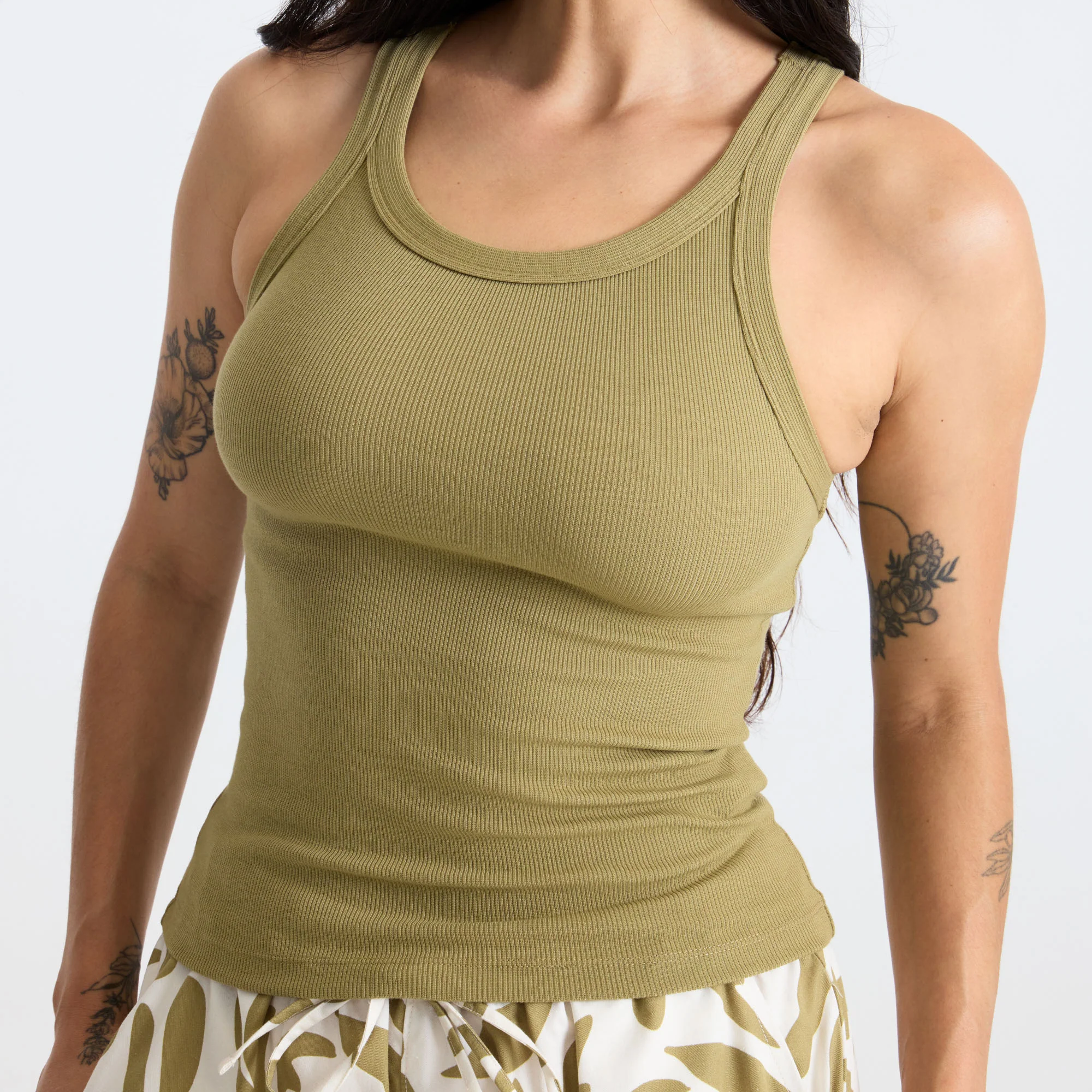 Wind Worn Tank Top - Dusty Olive - Image 4