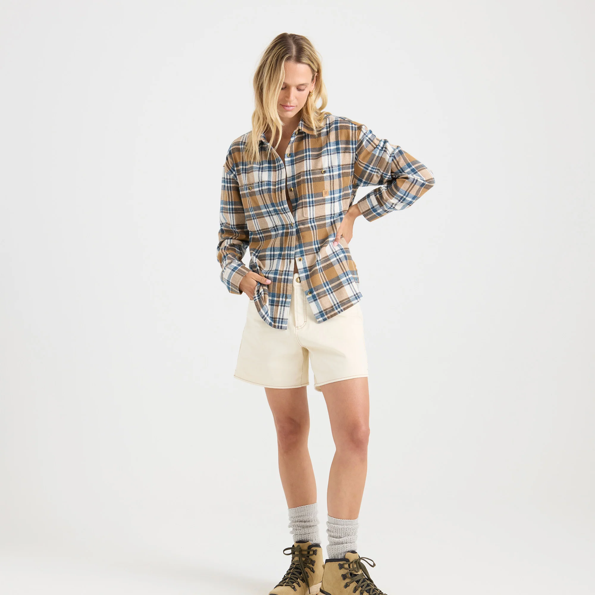 Amberley Light Long Sleeve Flannel - Dark Khaki