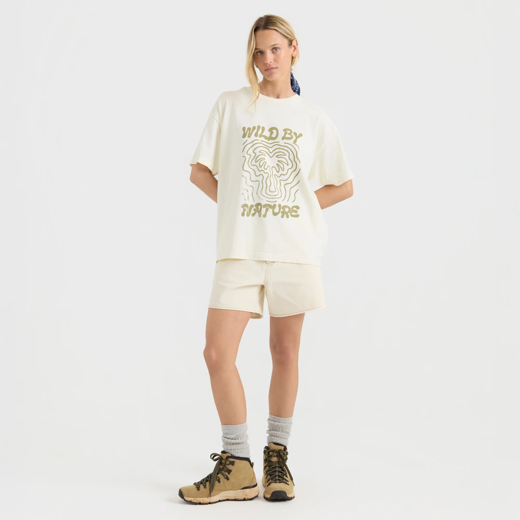 Wild By Nature Oversize Premium Tee - Bone - Image 2