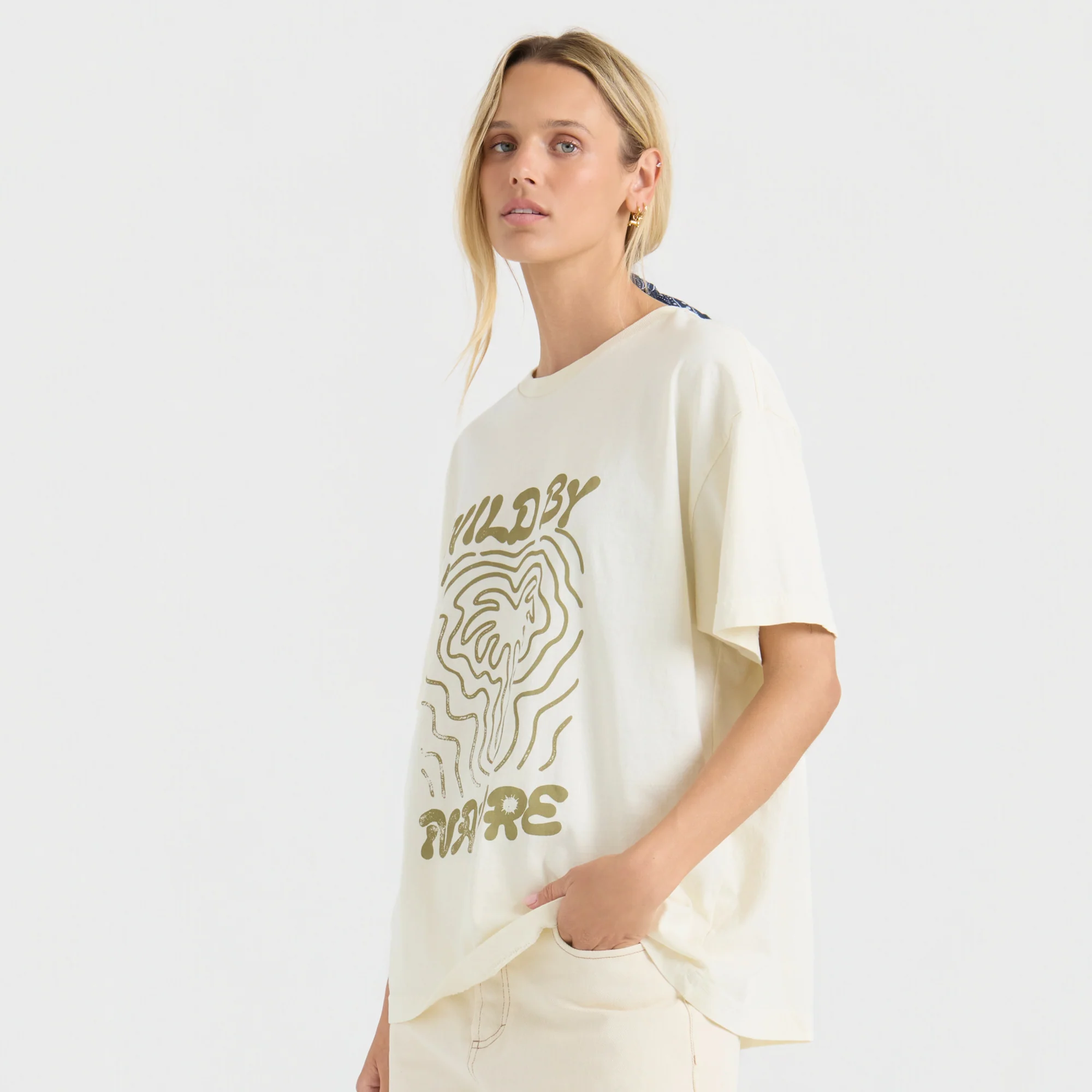 Wild By Nature Oversize Premium Tee - Bone - Image 3